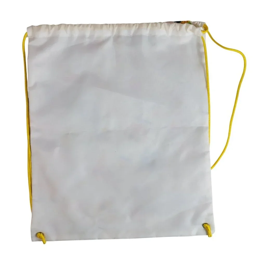 Newclassic Drawstring Cinch Bag White Multi Snack Beach Taco Pretzels Hearts
